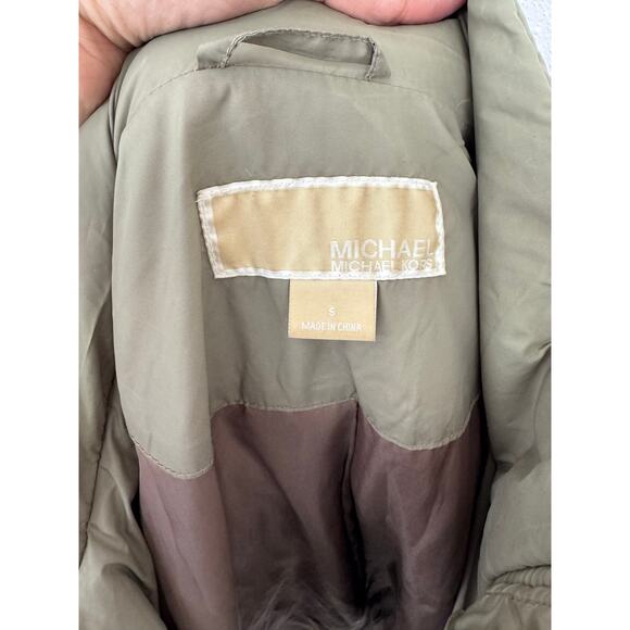 Michael Michael Kors Olive Green Down Puffer Jacket Small - Picture 2 of 11